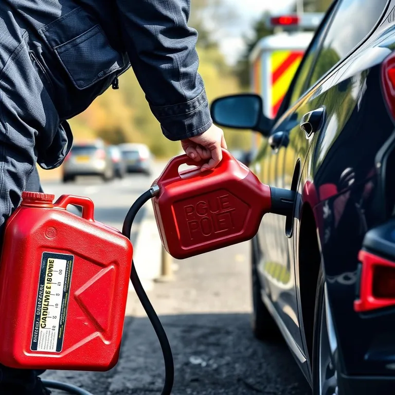 Emergency petrol and diesel delivery at the roadside